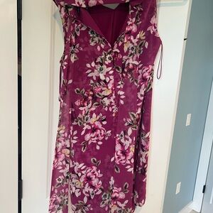 White House Black Market Floral Pink Dress